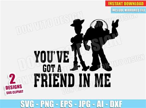⭐ Woody And Buzz Toy Story Quote Svg Cut File For Cricut And Silhouette