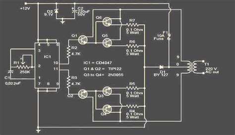 Kutti 100 Watt Inverter Using Four 2n3055 Transistors