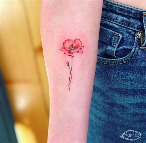 Pin By Allison Sisk On Tattoos Red Poppy Tattoo Black Ink Tattoos