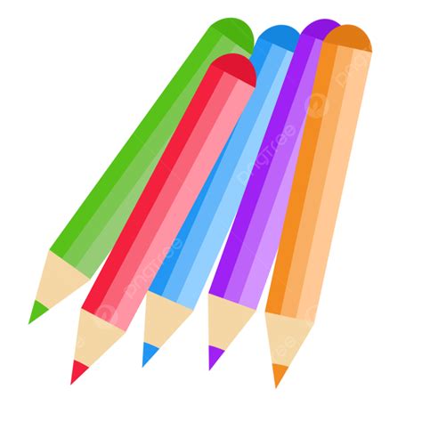 Color Pencil Illustration Pencil Colored Pencils Stationery Png