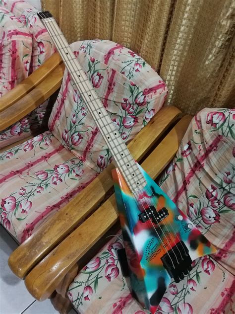 La electric bass guitar diy kit at gear4music DIY headless bass guitar c/w on board amp & speaker #travelguitar #bassguitar | Bass guitar ...