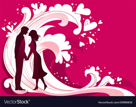 abstract waves of passion royalty free vector image