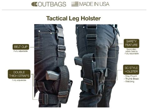 Outbags Ob 09tac Right Nylon Tactical Drop Leg Gun Holster For Ruger