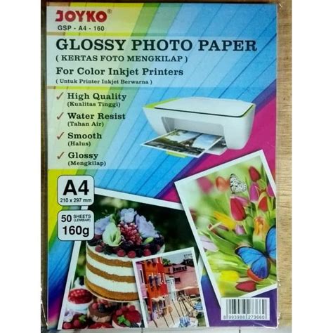 Joyko Glossy Photo Paper GSP A4 160 Ukuran A4 160GSM 50 Sheets Kertas