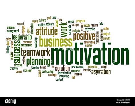 Motivation Word Cloud Stock Photo Alamy