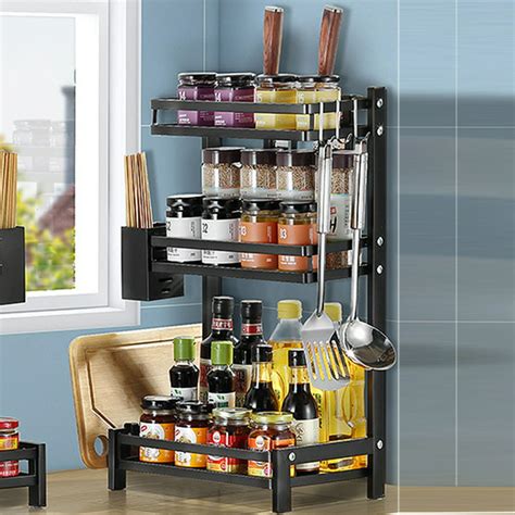Nk 23 Tier Spice Rack Stainless Steel Freestanding Organizer Shelf For