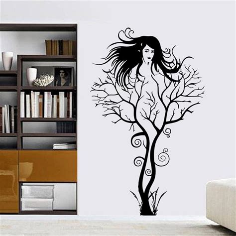 Sexy Girl Wall Stickers Office Living Room Decoration 8464 Diy Trees