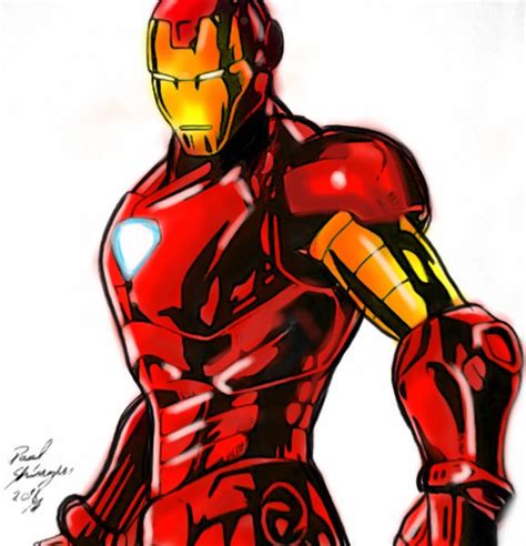 Dibujo Fan Art Iron Man Por Shinzen Dibujando