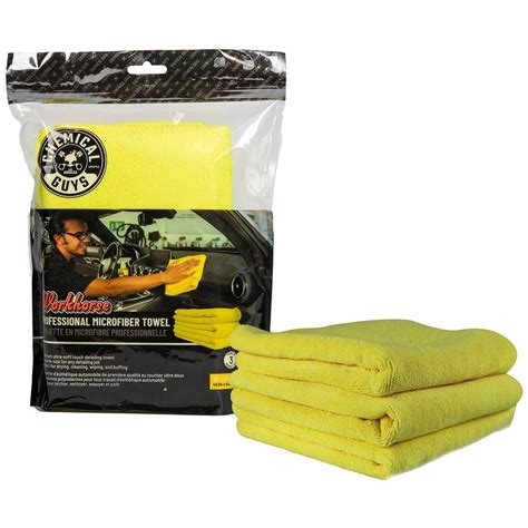 Workhorse Professional Microfiber Towel Yellow 16 X 16 3 Pack