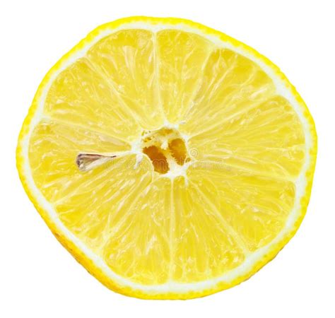 Cross Section Of Lemon Isolated On White Stock Photo Image Of Texture