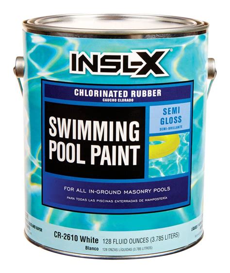 Insl X Swimming Pool Paint Rubber Based Indooroutdoor Semi Gloss White