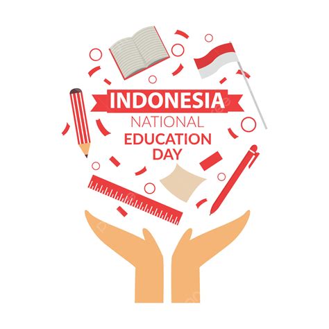 Gambar Hari Pendidikan Nasional Indonesia Dengan Elemen Pendidikan
