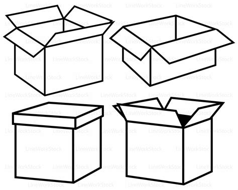 Cardboard Box Svgcardboard Box Clipartbox Svgcardboard Box