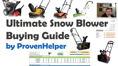 Ultimate Snow Blower Buying Guide Videocast Provenhelper Youtube