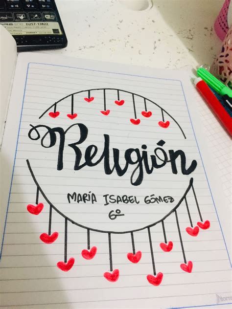 Religión Portada De Cuaderno En 2021 Portada De Cuaderno De Ciencias