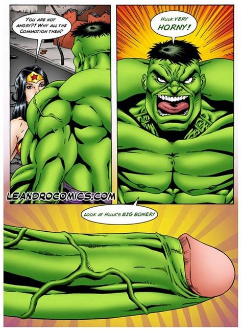 Wonder Woman Versus The Incredibly Horny Hulk Marvel Vs Dc Leandro