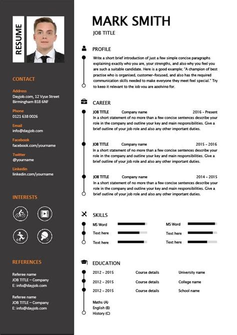 modern resume template  examples  sale increase  chances