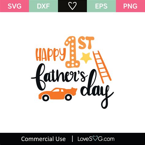 Fathers Day Svg Cut File Happy First Fathers Day Vlrengbr