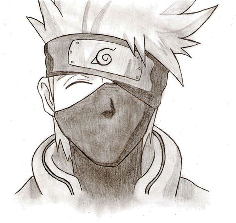 Drawing Kakashi With Pencil Naruto Sketch Drawing Anime Character