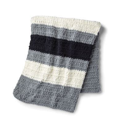 Bernat Alize EZ Loopy Stripe Blanket Yarnspirations Knitting