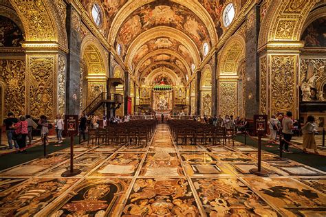 St John Co Cathedral Interior In Valletta In Malta Photograph By Artur