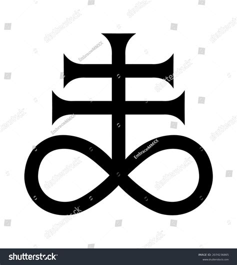 Leviathan Cross Symbolblack Colour Simple Stock Vector Royalty Free
