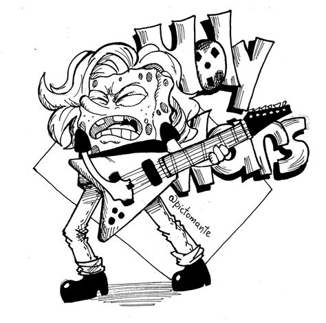 Skulldude Open Comissions On Twitter Spongebob X Megadeth Art Draw