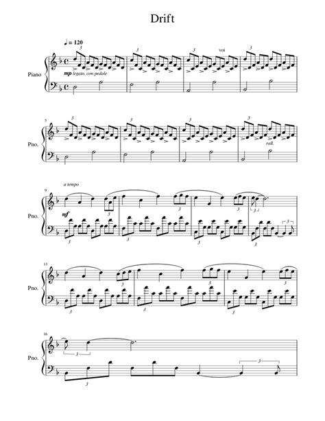 Drift Sheet Music For Piano Violin Solo