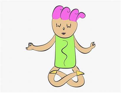Cartoon Meditation Clipart Relaxing Child Clipartkey