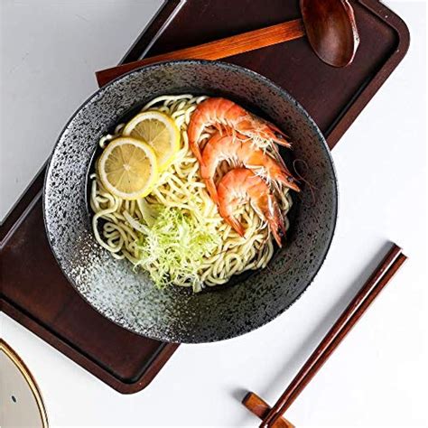 Ceramic Japanese Ramen Noodle Soup Bowl 2 Sets 6 Piece 60 Ounce Matching For Ebay