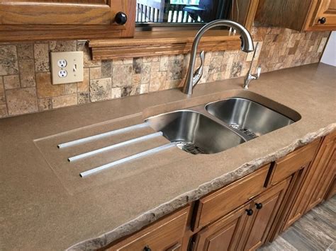 Diy kitchen cool kitchens outdoor kitchen design sink kitchen remodel concrete kitchen outdoor kitchen countertops kitchen renovation replacing kitchen countertops. Integrated kitchen sink with drainer - Concrete Creations NWA
