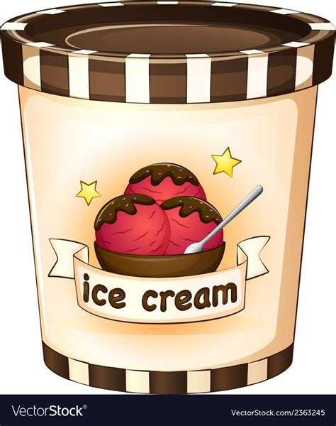 Icecream Inside The Disposable Cup Vector Image On VectorStock Cute Food Drawings Ice Cream