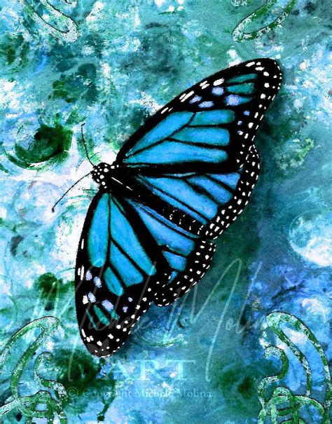Real Blue Monarch Butterfly