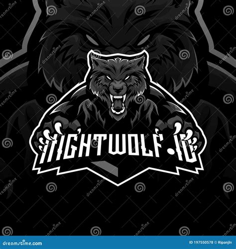 Angry Wolf Logo Mascotsportesport Logo Vector Illustration