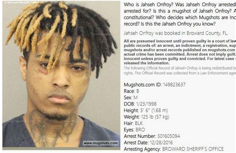Today Marks The Two Year Anniversary Of This Mugshot And Arrest Xxxtentacion