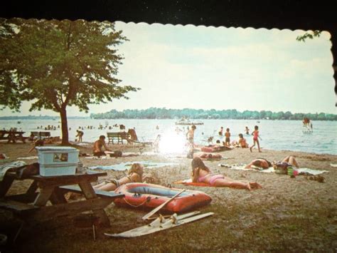 Median real estate property taxes paid for housing units with mortgages in 2019: A photo of an old postcard I have of Bass Lake, Indiana ...