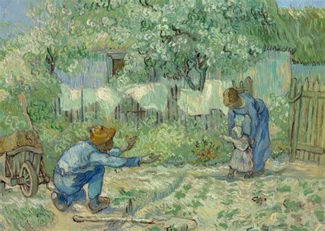 Vincent Van Gogh Ouders Met Kind In Een Tuin Kaartje2go