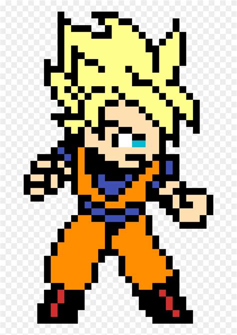 Can we really make art with copic airbrush. 8-bit Super Saiyan Goku - Super Saiyan Goku Pixel Art, HD Png Download - 673x1105(#234408) - PngFind