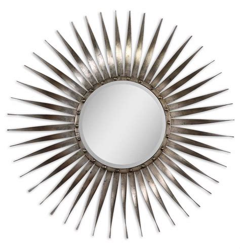 Uttermost 13769 Sedona Hand Forged Sunburst Wall Mirror Silver