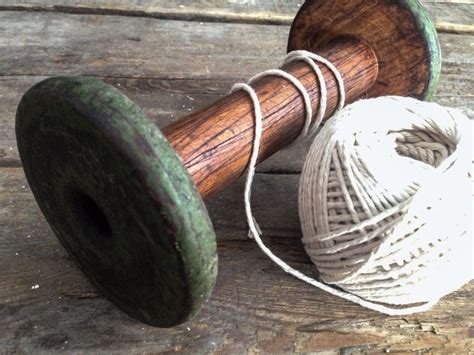 Antique Wooden Spool Yarn Spool Weaving Tools Textiles