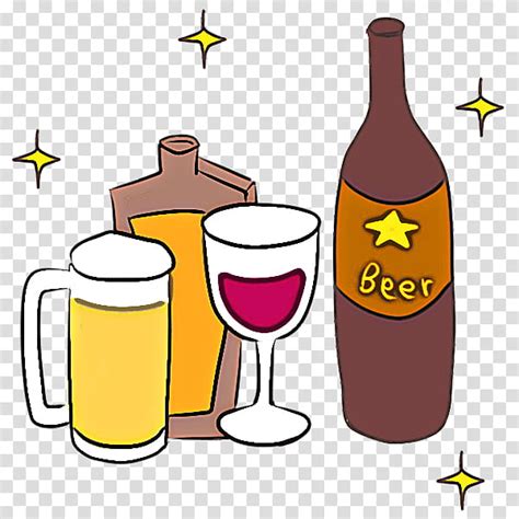 Cartoon Drink Beer Bottle Bottle Alcohol Cartoon Wine Bottle Liqueur
