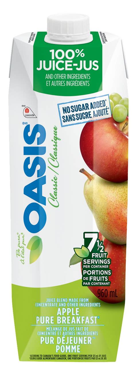 Oasis Pure Breakfast Apple Juice Walmart Canada
