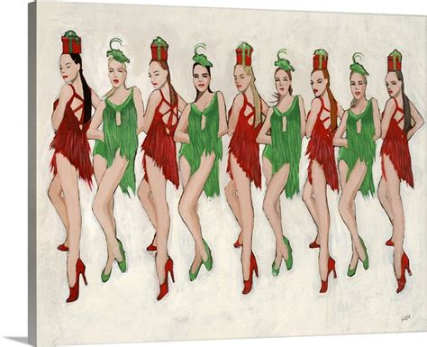 The Twelve Days Of Christmas Nine Ladies Dancing Wall Art Canvas