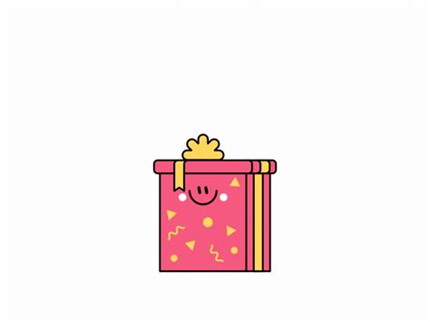 Surprise Dude Gift Cute Loop Gif Animation Illustration Character Animated Gift Gift Drawing