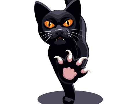 Angry Black Cat Walks Stretches Out By Kietphan On Dribbble