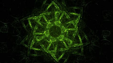 Fractal Green Glow Star Hd Trippy Wallpapers Hd Wallpapers Id 61211
