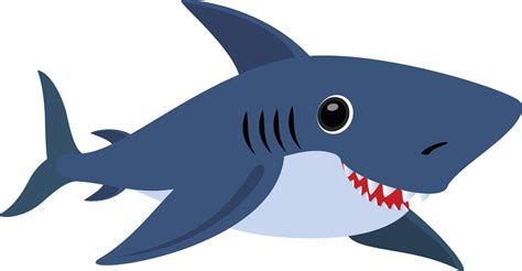 A Cartoon Shark With Sharp Teeth On It S Face