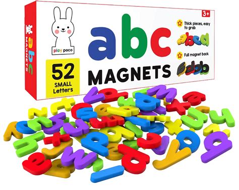 Buy Play Poco Abc Magnets Small Letters 52 Magnetic Letters Ideal