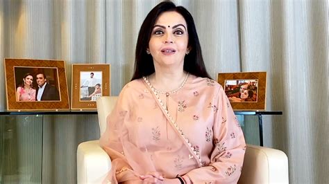 Dressed In A Classic Kurta Nita Ambani Announces Mission Anna Seva