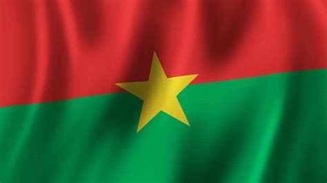 Bandera De Burkina Faso En Primer Plano Con Renderizado 3d Con Imagen